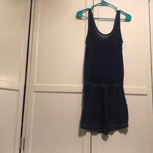 Blue T-shirt material romper